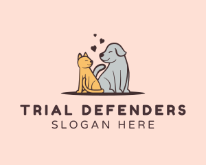 Dog Cat Grooming logo design