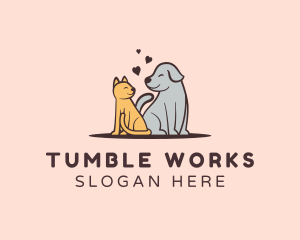 Dog Cat Grooming logo design