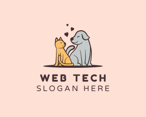 Dog Cat Grooming logo design