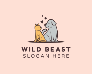 Dog Cat Grooming logo design