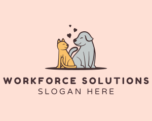 Dog Cat Grooming logo design