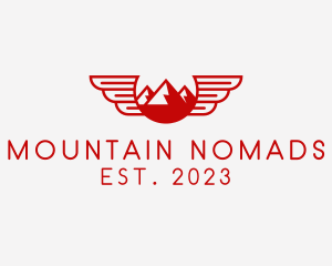 Wings Outdoor Mountain  logo design