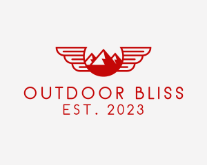 Wings Outdoor Mountain  logo design