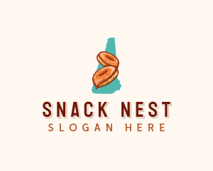 New Hampshire Donut Snack logo design