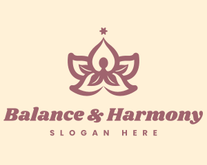 Lotus Yoga Class logo design