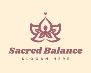 Lotus Yoga Class logo design