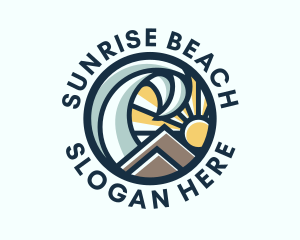 Sea Mountain Sunrise logo design