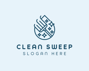 Cleaning Mop Housekeeper logo design