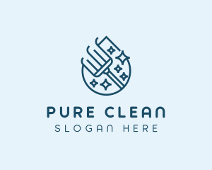 Cleaning Mop Housekeeper logo design