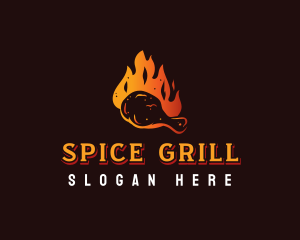 Grill Chicken Restaurant logo design