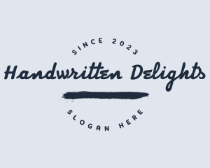 Handwritten Brushed Company logo design