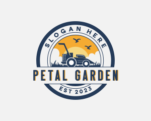 Lawn Mower Grass Cutting logo design