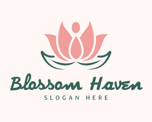 Lotus Blossom Yoga logo design