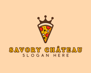 Pizza Restaurant Crown logo design