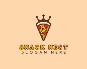 Pizza Restaurant Crown logo design