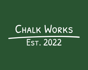 Chalk Handwriting Class logo design