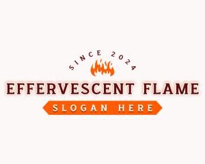 Retro Flame Business logo design