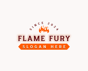 Retro Flame Business logo design