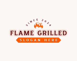 Retro Flame Business logo design