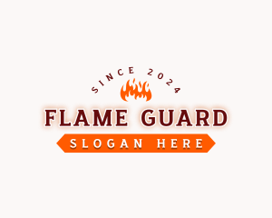 Retro Flame Business logo design