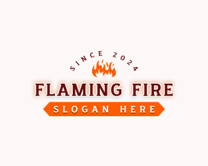 Retro Flame Business logo design