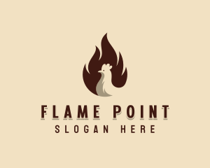 Chicken Flame BBQ logo design