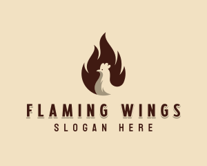 Chicken Flame BBQ logo design