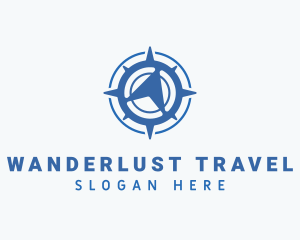 Travel Compass Navigation logo design