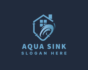 Water Pipe Plumbing logo design