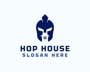 House Spartan Helmet  logo design