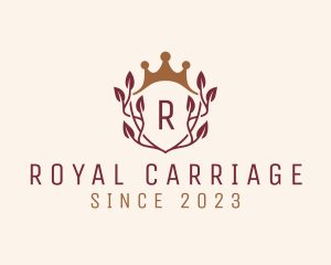 Royal Crown Wreath Shield logo design