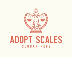 Lady Justice Scales logo design