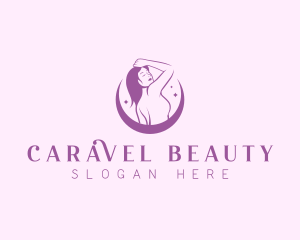 Waxing Beauty Woman logo design