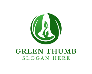 Green Organic Leaves logo design