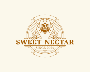 Natural Honey Bee logo design