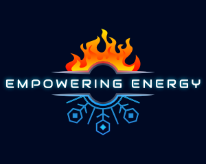 HVAC Cooling Energy logo design