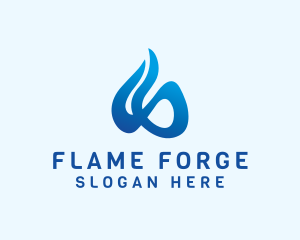 Modern Infinite Flame  logo design