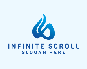 Modern Infinite Flame  logo design