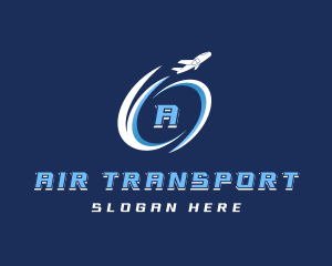 Logistics Airplane Delivery logo design