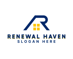 Residential Roof Letter AR logo design