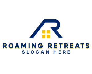 Residential Roof Letter AR logo design