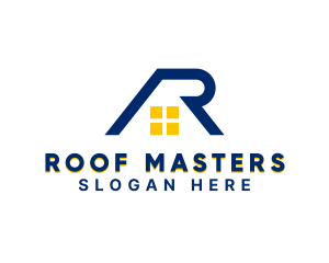 Residential Roof Letter AR logo design