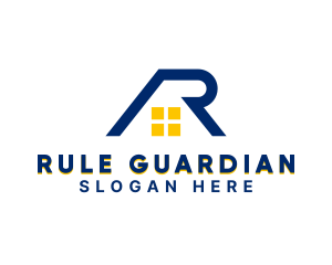 Residential Roof Letter AR logo design