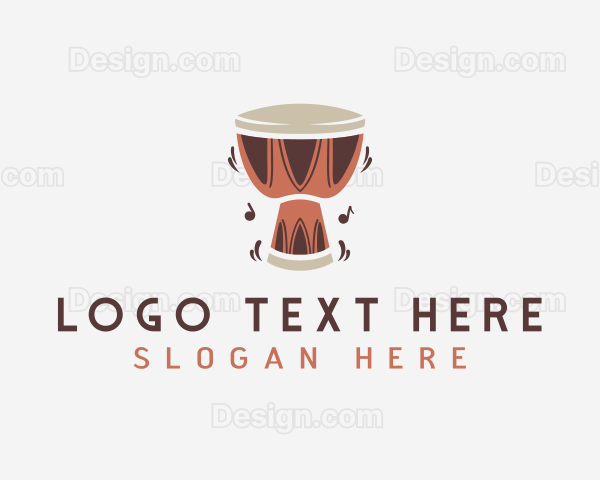 Tribal Drum Instrument Logo