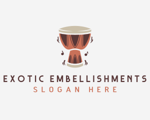 Tribal Drum Instrument logo design