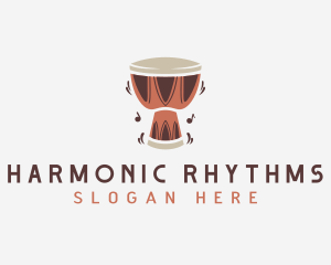 Tribal Drum Instrument logo design