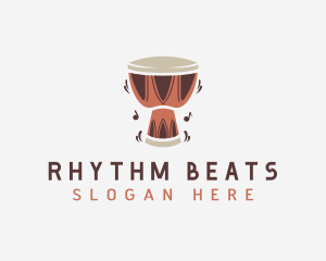 Tribal Drum Instrument logo design