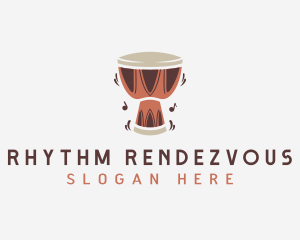 Tribal Drum Instrument logo design