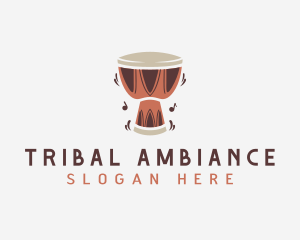 Tribal Drum Instrument logo design