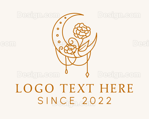 Beauty Lunar Flower Logo